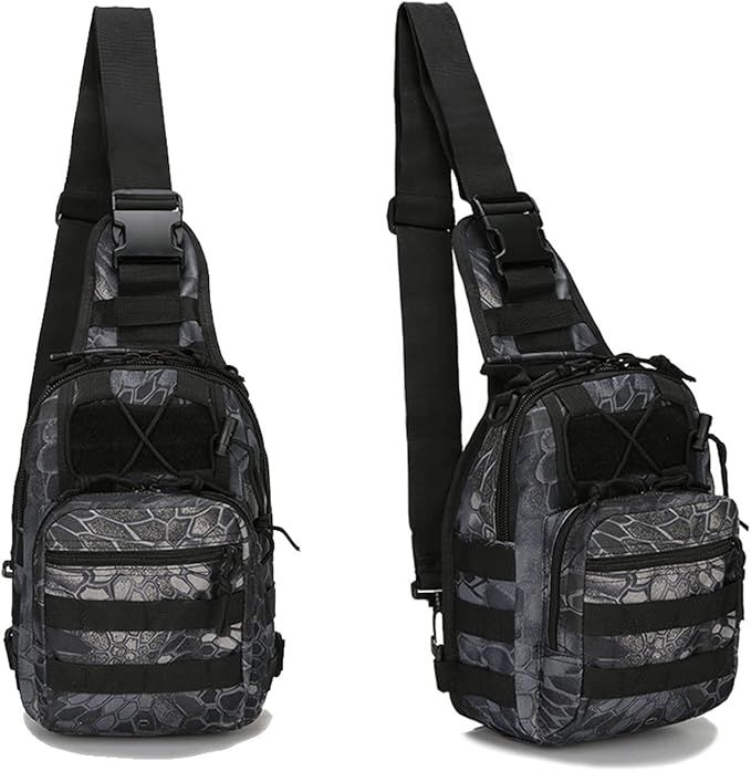 Universal Tactical Sling Backpack - Compact Durable Molle System Crossbody Bag for Camping Hunting Hiking Personal Defense