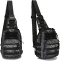 Universal Tactical Sling Backpack - Compact Durable Molle System Crossbody Bag for Camping Hunting Hiking Personal Defense