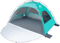 Night Cat Beach Tent Portable Camping Sun Shade Shelter for 2-4 Persons with UV Protection 3 Breathable Mesh Windows Extended Tent Floor Easy Set Up Outdoor