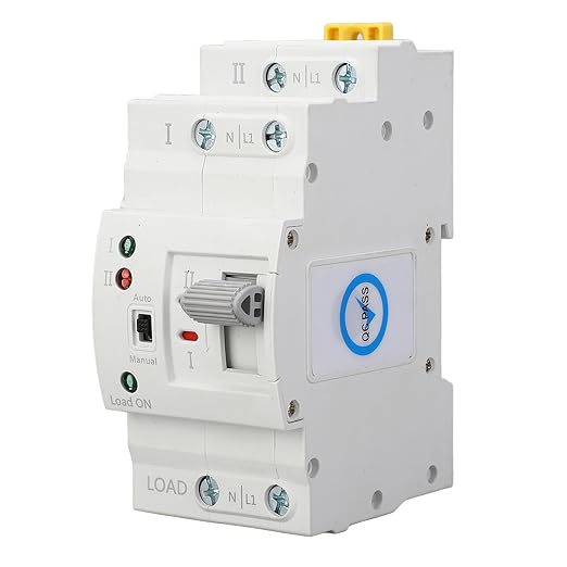 2P 63A Automatic Transfer Switch ATS Backup Generator Changeover Switch with Millisecond Power Switching for Household 110V Power Supply