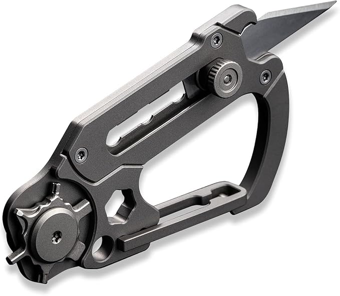 CIVIVI Polymorph Titanium Carabiner Multi-Tool with Utility Blade Bottle Opener Screwdriver C20045-1