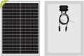 Newpowa 50W Mono Solar Panel 50 Watt Monocrystalline Module with 3ft Connectors for RVs Boats Home Off-Grid Systems