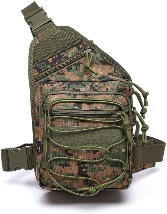 Outdoor Sports Hiking Sling Bag Shoulder Pack Camouflage Tactical Molle Chest Bag