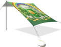 Beach Canopy with Windproof Ropes &amp Sandbags Beach Tent Sun Shade Sun Shelter for Camping Trips Fishing Backyard Fun or Picnics St. Patrick's Day