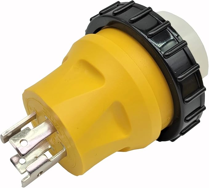 Parkworld 692118 RV Marine Power Generator Adapter Generator 30A L14-30P Male to Marine 50A SS2-50R Female with Locking Ring