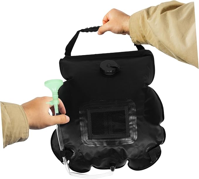 GALPADA Solar Heated Shower Bag for Outdoor Camping Removable Hose Switchable Shower Head Portable Design for Hiking Beach and Travel