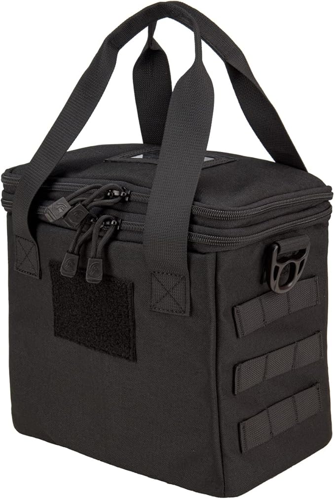 Lancer Tactical Nylon Pistol Range Bag (Color: Black)