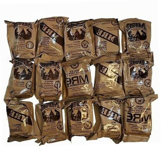 MRE Meals Ready to Eat A and B bundle cases 2027 (2028 if available) inspection. Genuine Military US surplus emergency food bulk supply full box with heater