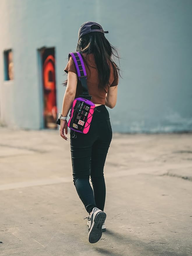 TACTICAL_GEEK Cache L3S Purple Crossbody Shoulder Bag Multipurpose Sling Bag Chest Backpack Casual Shoulder for Daily Carry (Small)