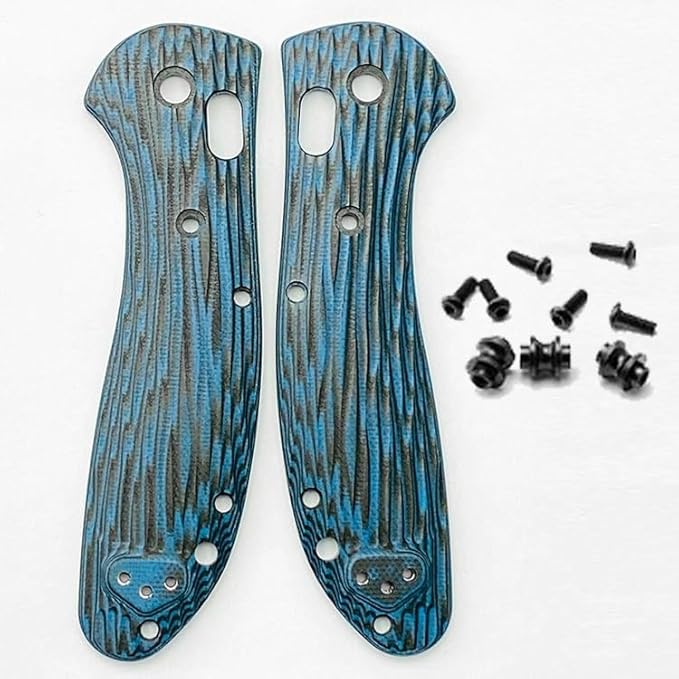 1 Pair Scales Handle Fits for Griptilian 551 550 G10 Handle Patch with 3 Sets Screws