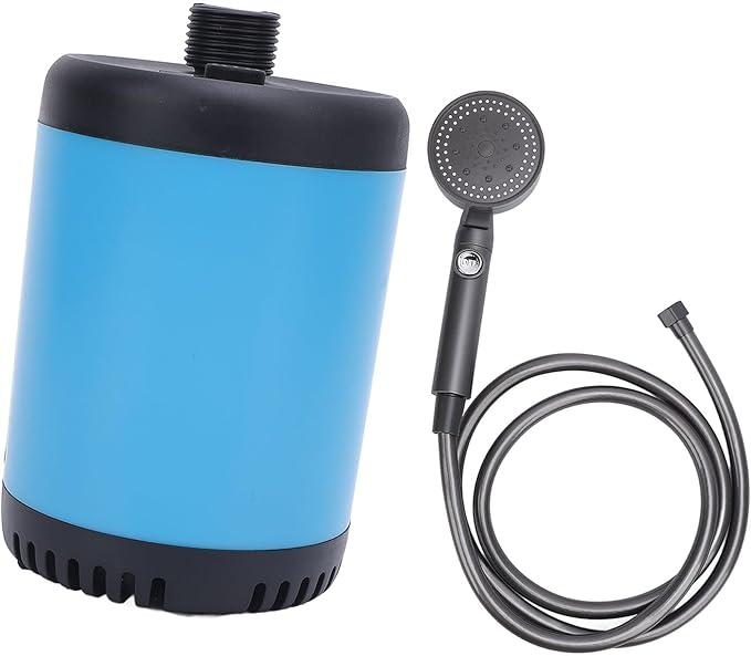 TARSHYRY Portable Camping Shower Rechargeable Pump with 2M Hose 7800mAh Battery for Outdoor Hiking Beach Travel ABS Material