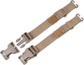 Fanny Pack Extender Strap 6-Pack Adjustable Backpack Straps with Buckle for Tactical Pack Attachment(Khaki)