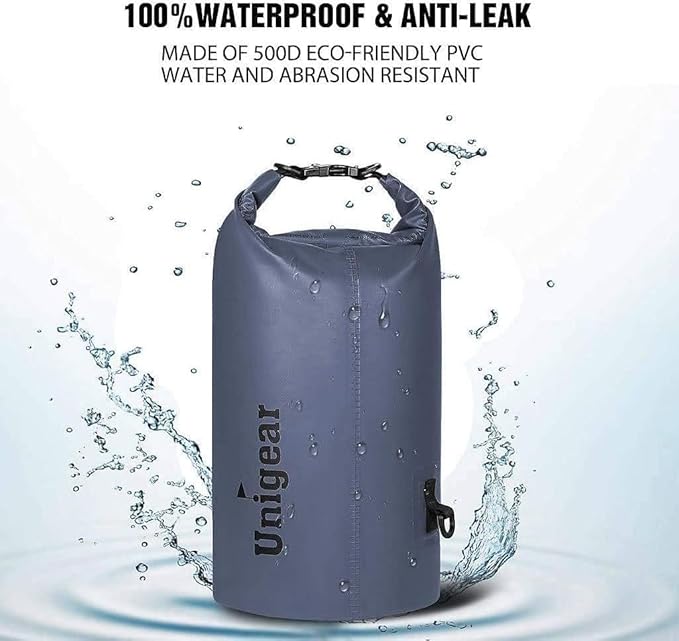 Unigear Dry Bag Waterproof Floating and Lightweight Bags for Kayaking Boating Fishing Swimming and Camping with Waterproof Phone Case