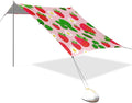 xigua Strawberries Beach Tent Sun Shelter with Carrying Bag - Silver Coated Oxford Fabric Beach Canopy for Beach Camping Fishing - Includes Windproof Ropes Sandbags &amp Stakes