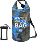 Waterproof Dry Bag 2L/5L/10L/15L/20L/30L Roll Top Sack Keeps Gear Dry for Kayaking Rafting Boating Swimming Camping Hiking Beach Fishing with Free Waterproof Phone Case
