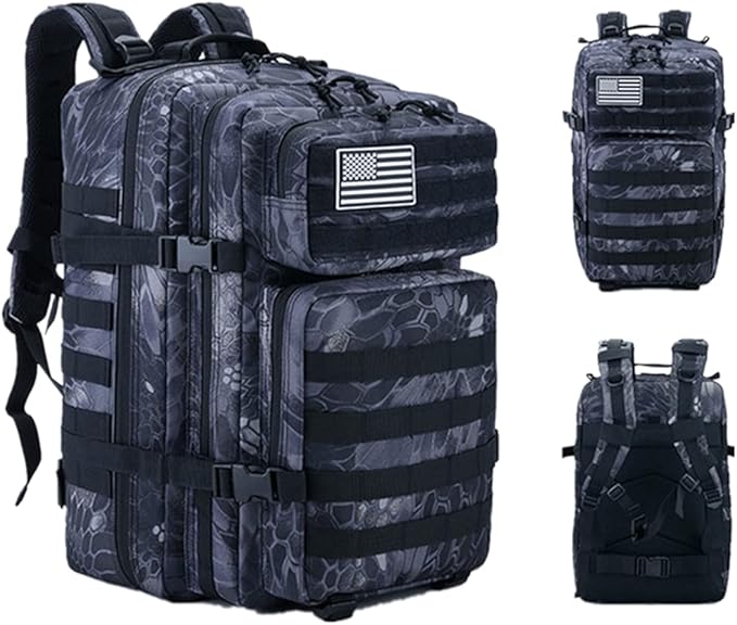 Military Tactical Backpack 45L Army 3 Days Assault Pack Bag Large Nylon 900D Mens Molle Rucksack