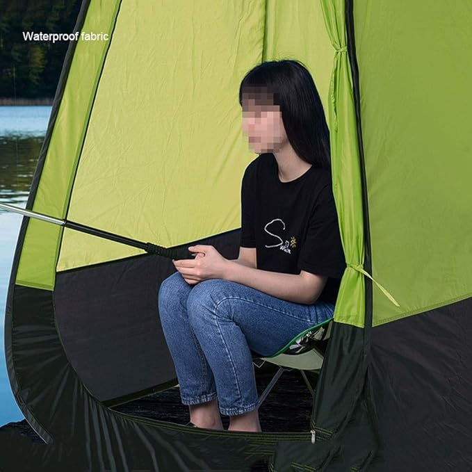 Easy to Assemble HWZP Portable Collapsible Shower Tent Designed Waterproof Fabric Suitable for Three Seasons Outdoor Tent Blue