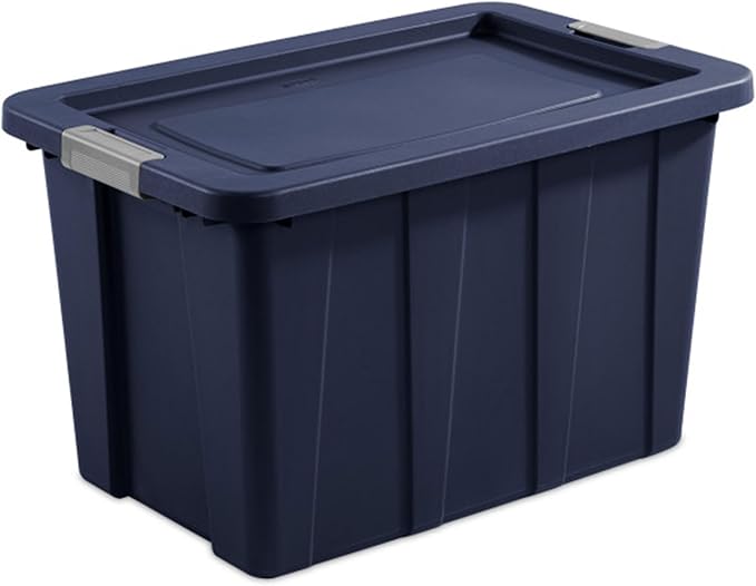 Sterilite 16-Pack Storage Bins with Lids Heavy Duty Totes Tuff1 30 Gallon Dark Indigo