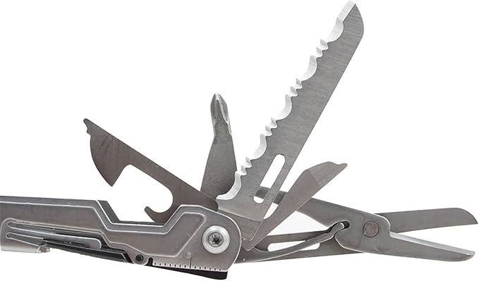 SOG PowerPint Mini Compact Stainless Steel Multi-Tool |18 Lightweight Specialty Tools &amp SOG Multitool Pliers Pocket Knife Stone Wash