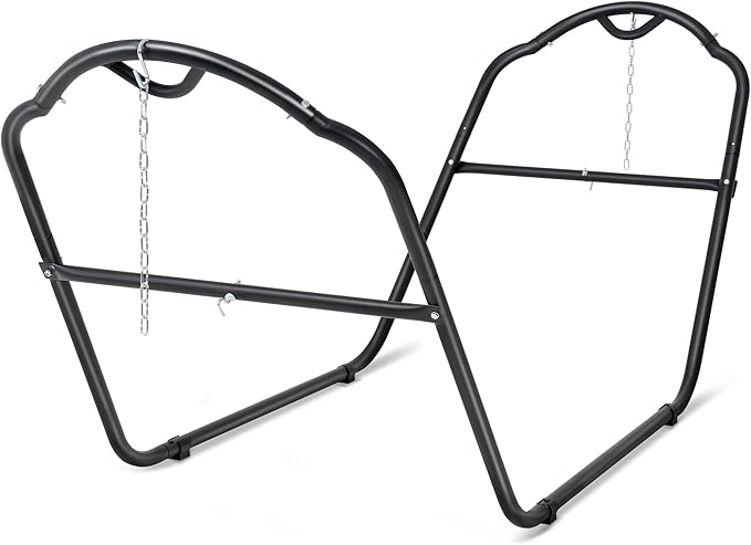 SUNCREAT Universal Steel Hammock Stand Only Heavy Duty Hammock Stand Fits 2 Person Hammock 9 to 14 Feet Long 475-Pound Capacity Patent Pending Black