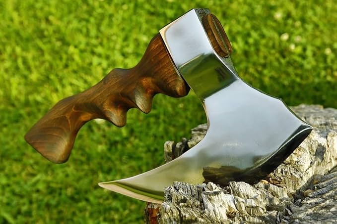Handmade Viking Hatchet Axe – Custom Forged BBQ Axe and Meat Chopper