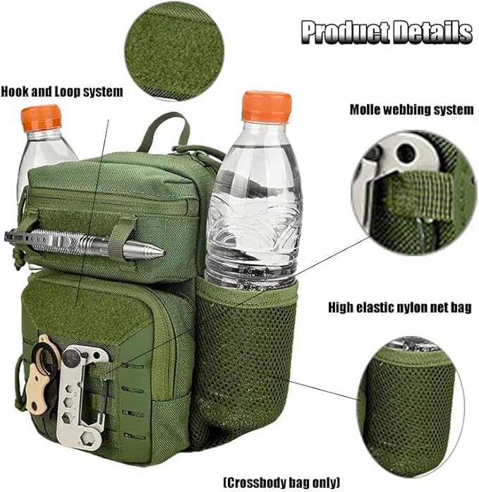Tactical Shoulder Bag Molle Sling Bags with Strap Included Water Proof EDC Sling Bag Backpack for Every Day Carry