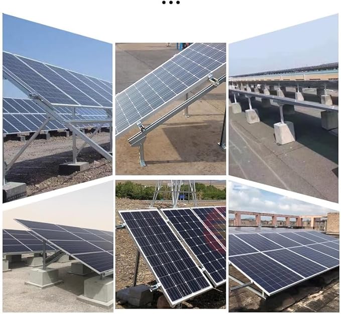 Solar Panel Mounting Z Brackets - Adjustable Aluminum Clamps 30-45Mm 20 Mid and 8 End Clamps for Panels