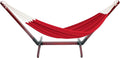KUAFU 9-14 FT Wooden Hammock Stand Adjustable Wood Hammock Chair for for Backyard Patio or Camping Trip Accommodate 2 Person 650lbs Weight Capacity