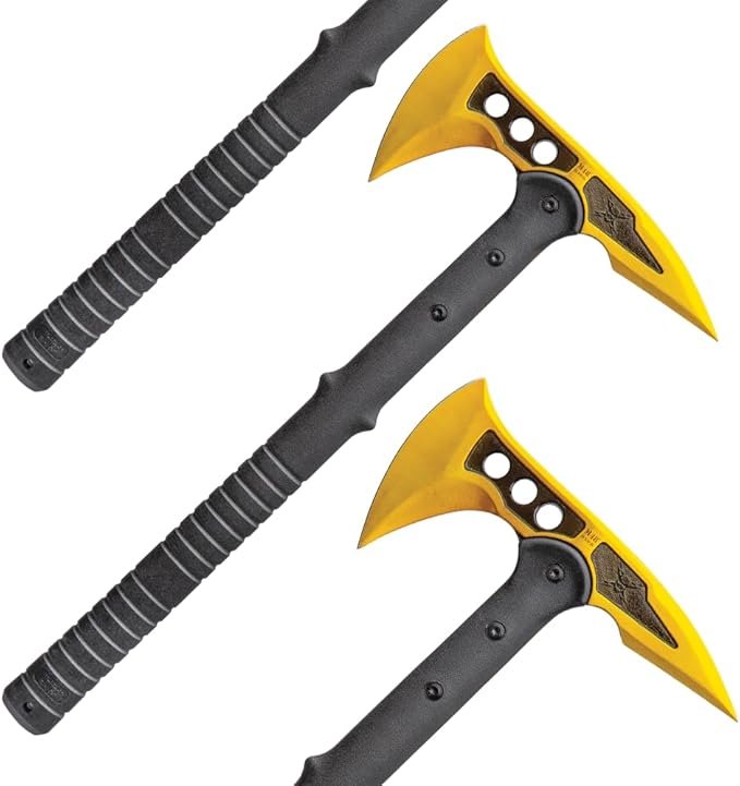 M48 Steel Mistress Tactical Tomahawk with Sheath - Cast 2Cr13 Stainless Steel Head Blade and Penetrating Spike Fiberglass and Nylon Reinforced Handle Perfect for Breaching - Length 15 1/2