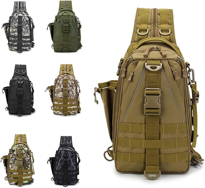 Hiking Backpack Hiking Backpack Camouflage Military Tactical Chest Bag Fishing Shoulder Climbing Camping Backpack