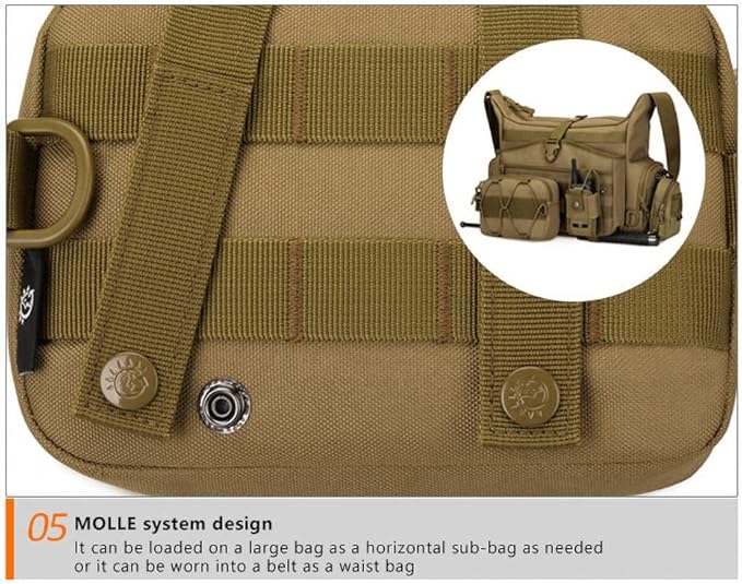 Tactical Compact EDC Pouch Small Molle Pouch Smartphone Pouch Tool Holster Pocket Gadget Waist Bag Pack Versatile Pouch for Camping Hiking Outdoor Gear