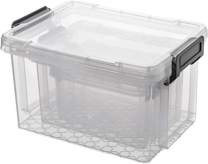 HANAMYA Storage Organizer Set of 1 QT 2.5 QT and 4 QT Storage Containers with Lid Set of 9 Clear