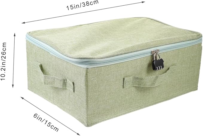 STOBAZA Clothes Storage Case Lock Fabric Storage Organizer Bins Space-saving Stylish Home Organizer
