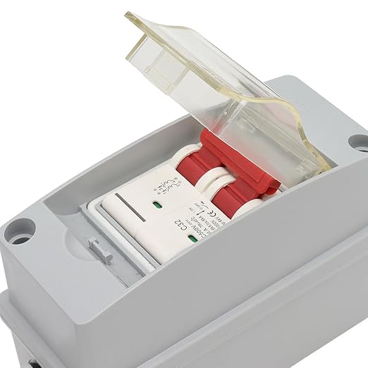 Solar Panel Disconnect Switch 32A DC Circuit Breaker MCB IP65 Waterproof Distribution Box for PV System Outdoor Protection(Without Cable)