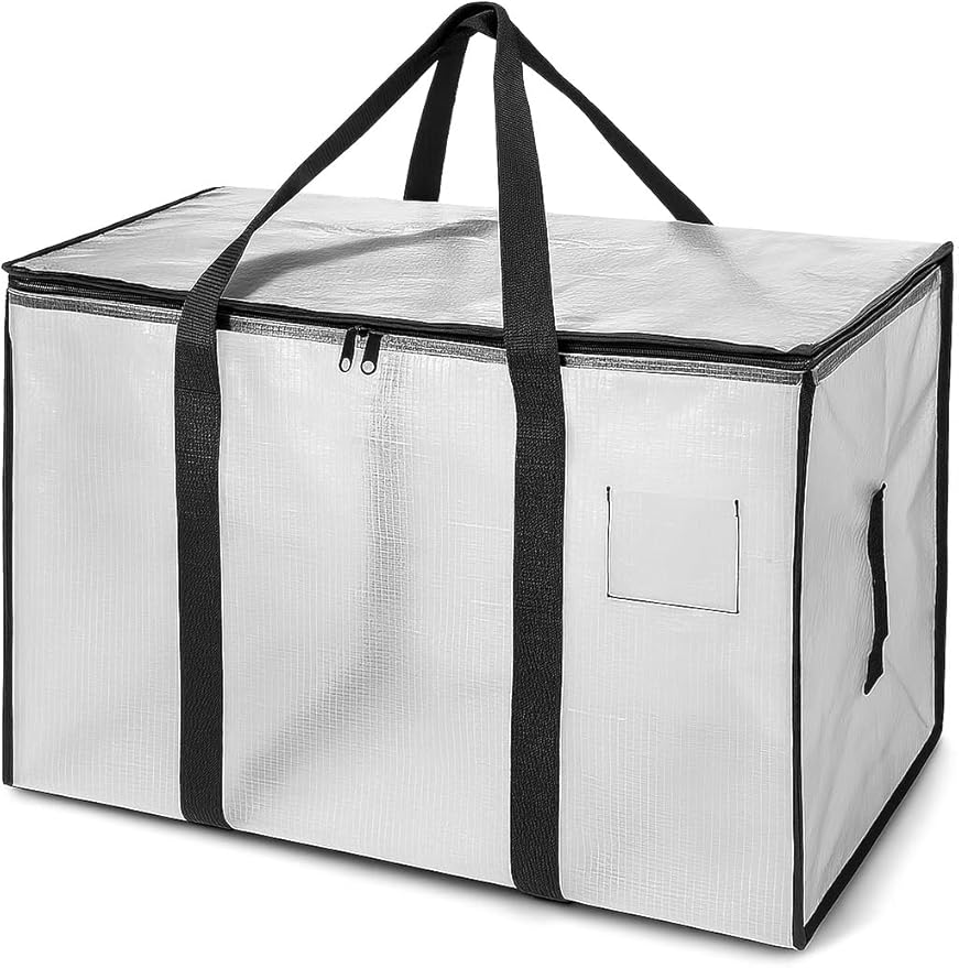 Heavy Duty Clear Tote Bag for Storage &amp Organization – Extra Large Durable Zippered Storage Bin with Reinforced Handles – for Home Travel &amp Garage Use (X-Large 6.0 Count)