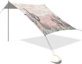 xigua Desert Beach Tent Sun Shelter with Carrying Bag - Silver Coated Oxford Fabric Beach Canopy for Beach Camping Fishing - Includes Windproof Ropes Sandbags &amp Stakes