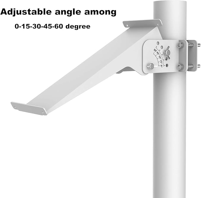 Adjustable Slar Panel Pole Mounting Bracket Rack Kit for 50W Solar Panel - Fit Pole Dia 2.35 - 4.0 Inch / 60mm - 100mm