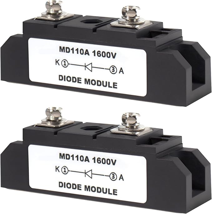 MAKERELE One Way Solar Diode 1600V MD110A(100A)-16 Blocking Anti-Reverse Diode Module for Solar Panel System(2 Pack)