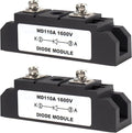 MAKERELE One Way Solar Diode 1600V MD110A(100A)-16 Blocking Anti-Reverse Diode Module for Solar Panel System(2 Pack)