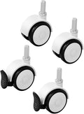 BROVIEW 1 Set of Universal Wheels  2 pcs Locked and 2 pcs Unlocked Universal wheels for V80 30Gal Stackable Storage Bins (White)