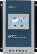 EPEVER 40A 12/24V Auto Identify MPPT Solar Charge Controller with Remote Control of LCD Display Adjustable Parameters and Temperature Sensor Support Lithium(Optional)