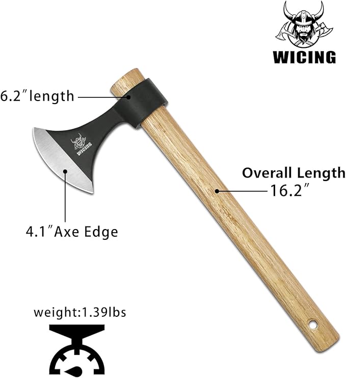 Throwing Axes 3 Pack 16.2-inch Throwing Tomahawks High Carbon Steel &amp Wooden Handle for Axe Throwing Recreation and Competition