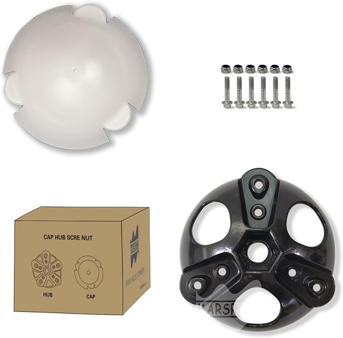 Small Wind Turbine Wheel Hub and Cap 3 Vanes Blades Screws &amp Nuts Kit for Horizontal Wind Turbine Generation DIY 100W to 1000W Small Windmill Accessories Parts (3 blades)