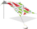 xigua Watermelon Slices Beach Tent Sun Shelter with Carrying Bag - Silver Coated Oxford Fabric Beach Canopy for Beach Camping Fishing - Includes Windproof Ropes Sandbags &amp Stakes