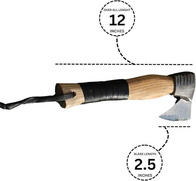 3pcs Set - Throwing Axes and Tomahawks Axes 12 Size Each Wood Handle Best for Camping and Throwing for Men