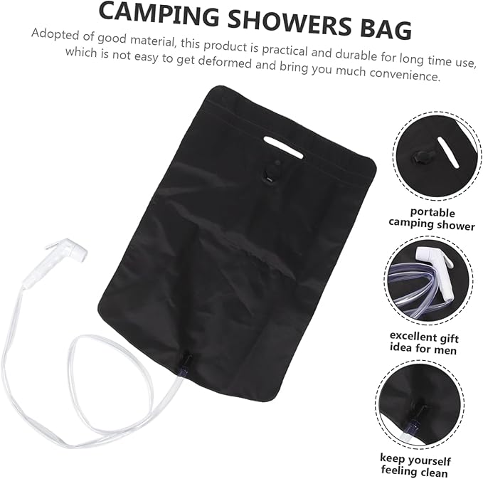 POPETPOP Camping Toiletry Bag Portable Shower Pump Outdoor Shower Kit Small Bag for Water Storage