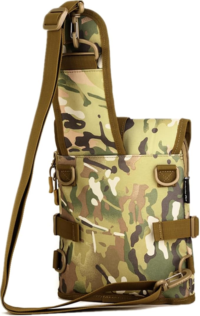 UNISTRENGH Tactical Sling Bag Military Daypack Casual Shoulder Bag Crossbody Duty Gear Molle Chest Pack for Hunting Fishing (CP-camouflage)