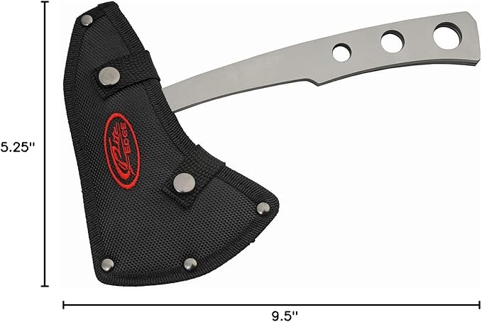 SZCO Supplies 9.5 Throwing Axes Set 2-Piece Stainless Steel Hatchets with Nylon Sheath for Outdoor Sports Axe Throwing Target Practice and Survival Tools