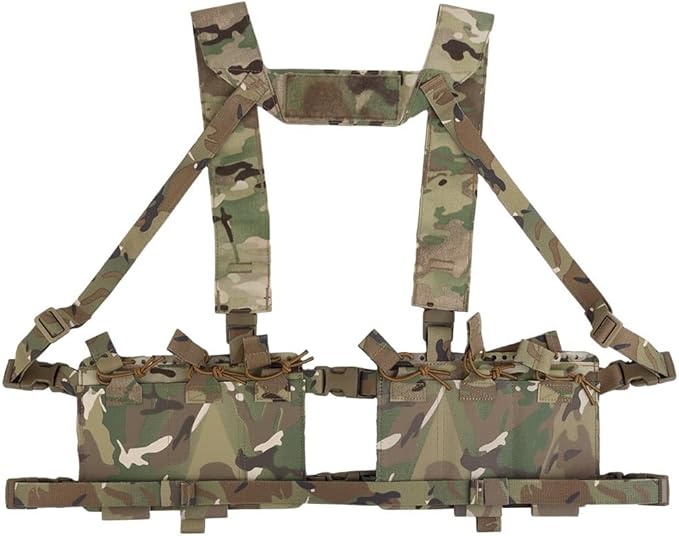 WoSporT Tactical Chest PackPlacard Split Front Chest Rig MOLLE System Magazine Pouch
