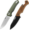 Dispatch Axis Lock Pocket Knife with Full Tang Fixed Blade Knife